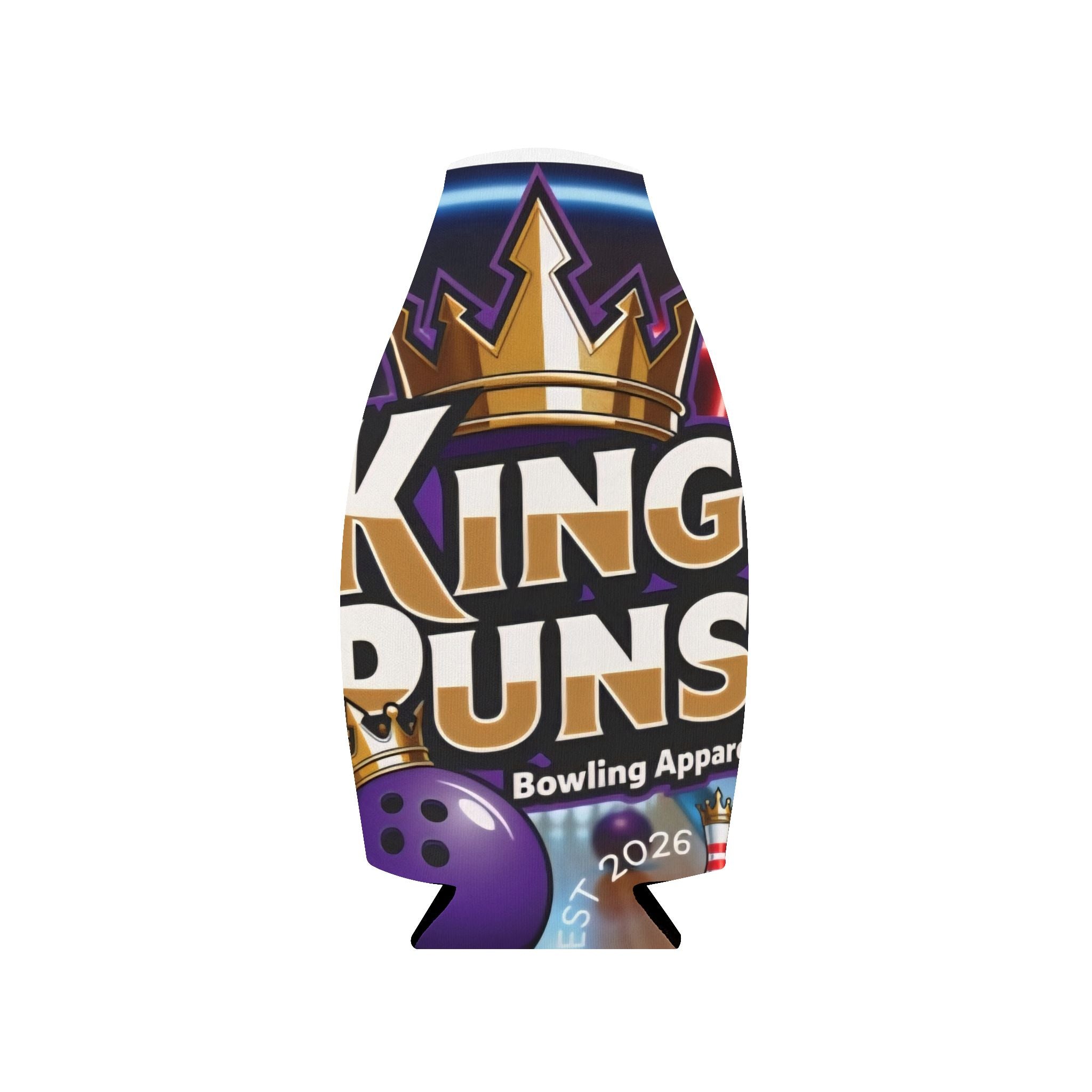 King Puns Zip-Up bottle koozie