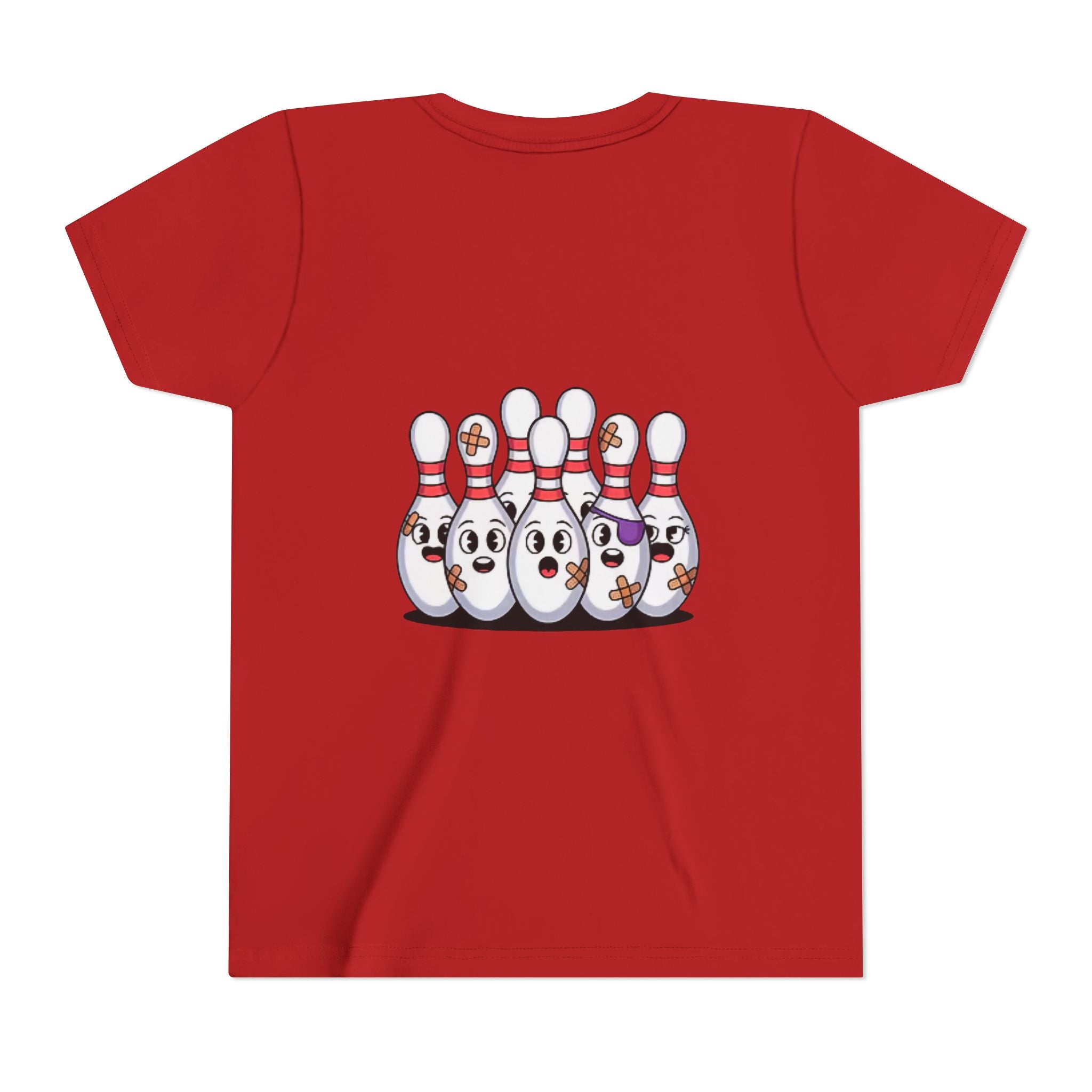 Scared pins customizable youth bowling shirt