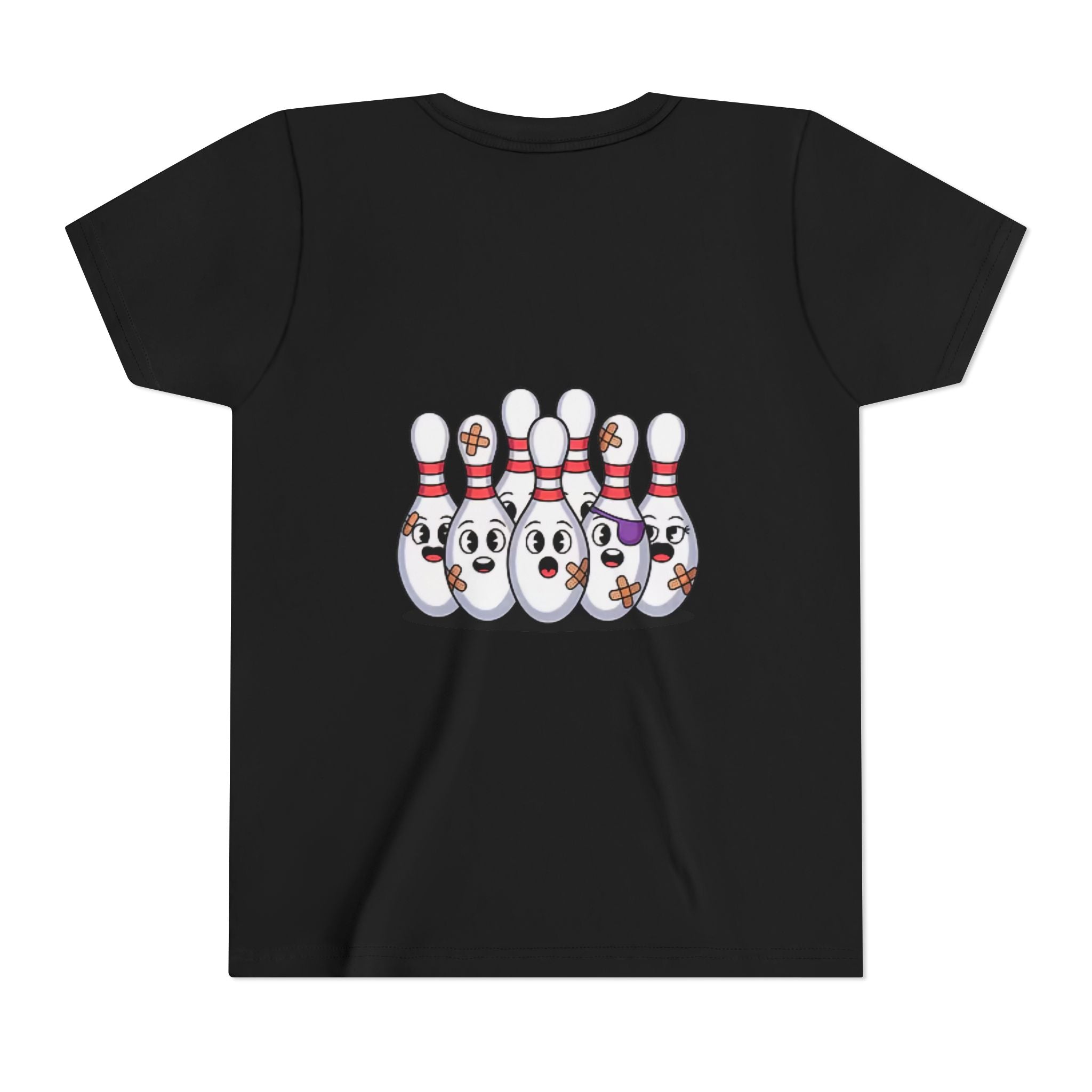Scared pins customizable youth bowling shirt