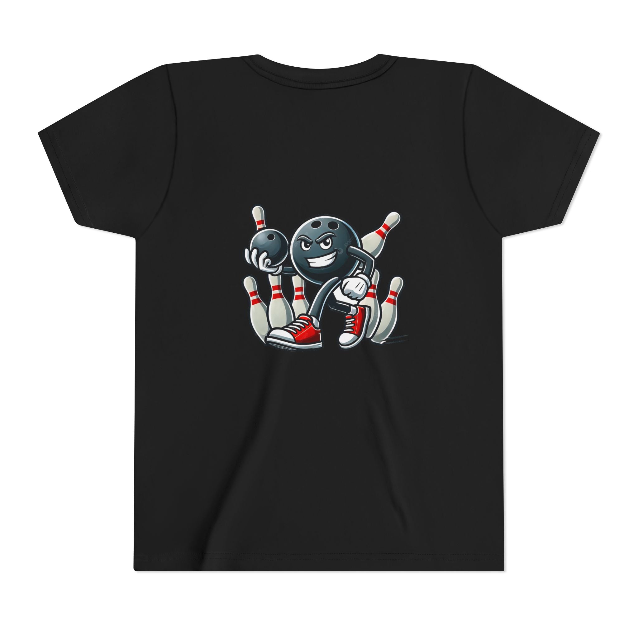 Walking away with the pin count customizable youth bowling shirt