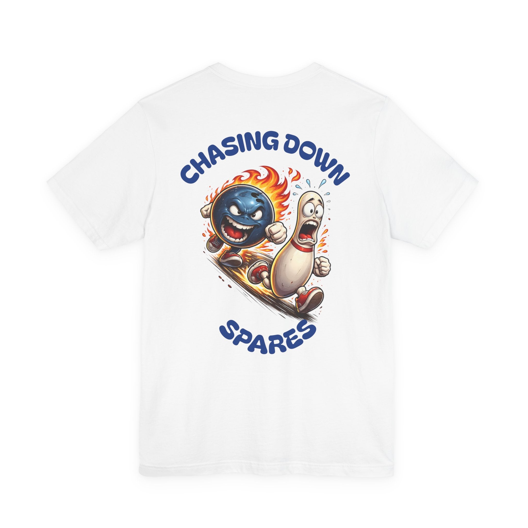 Chasing down spares customizable bowling shirt