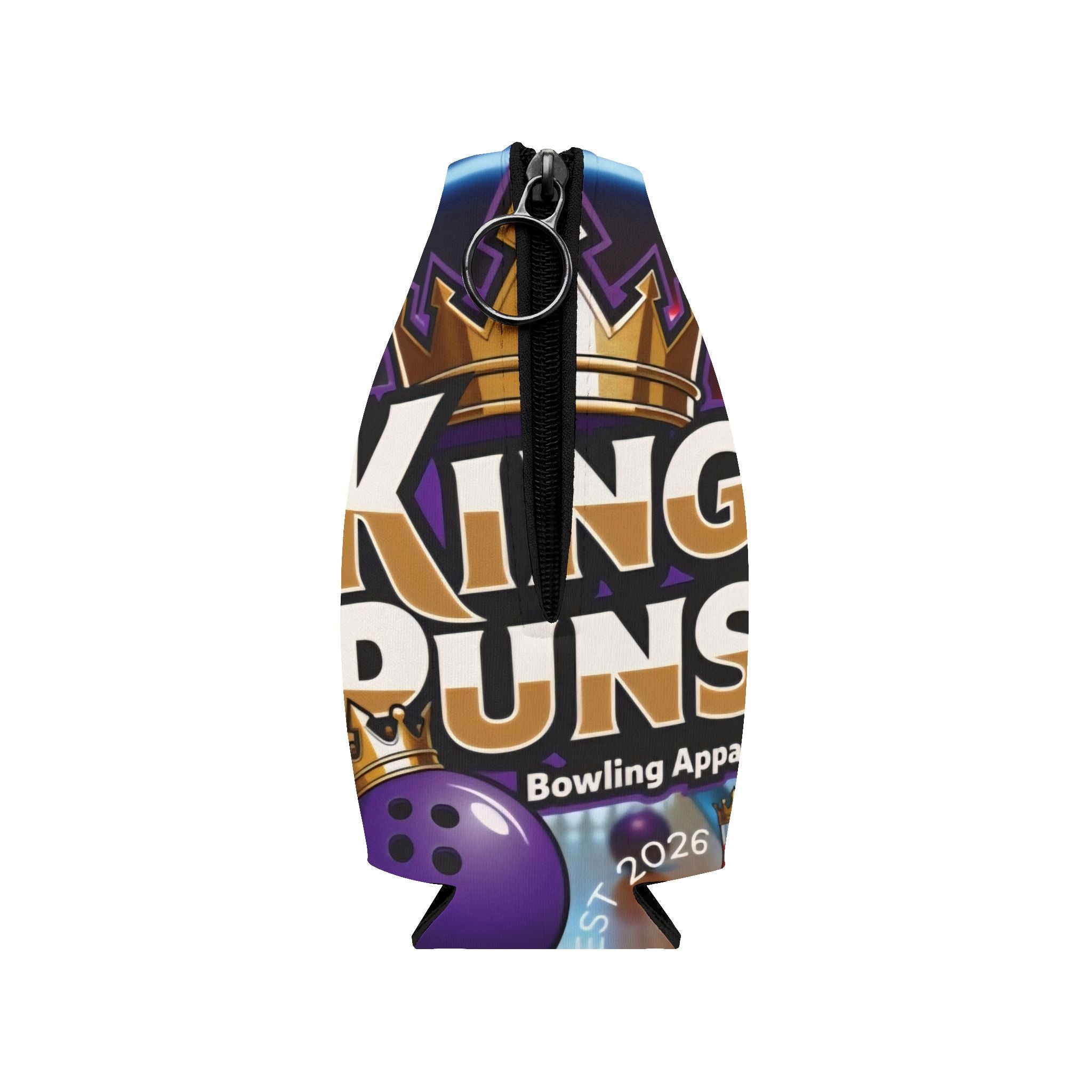 King Puns Zip-Up bottle koozie