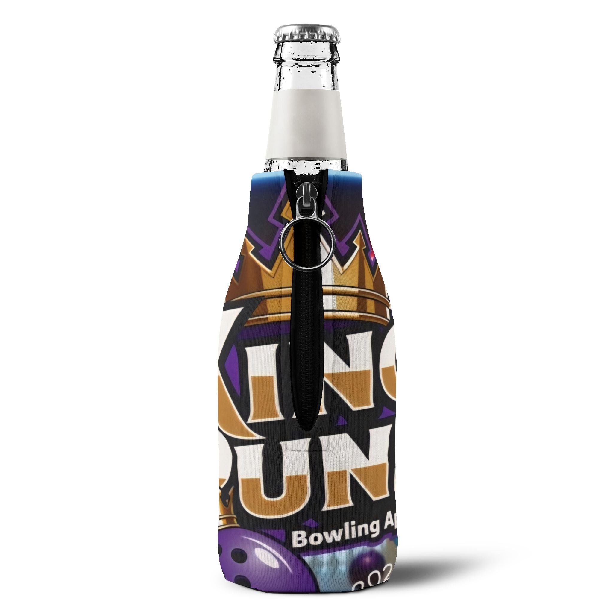 King Puns Zip-Up bottle koozie