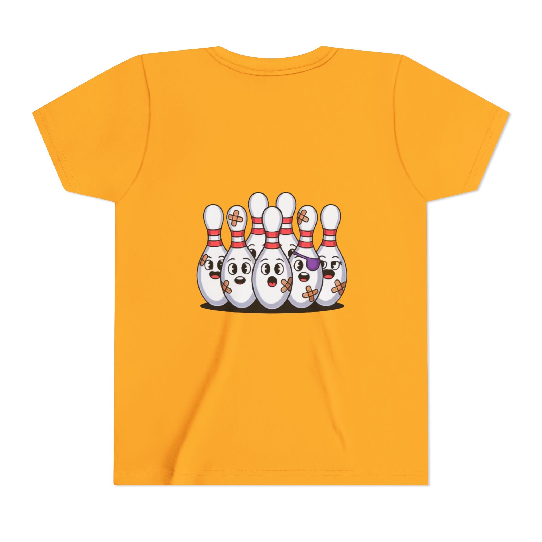 Scared pins customizable youth bowling shirt