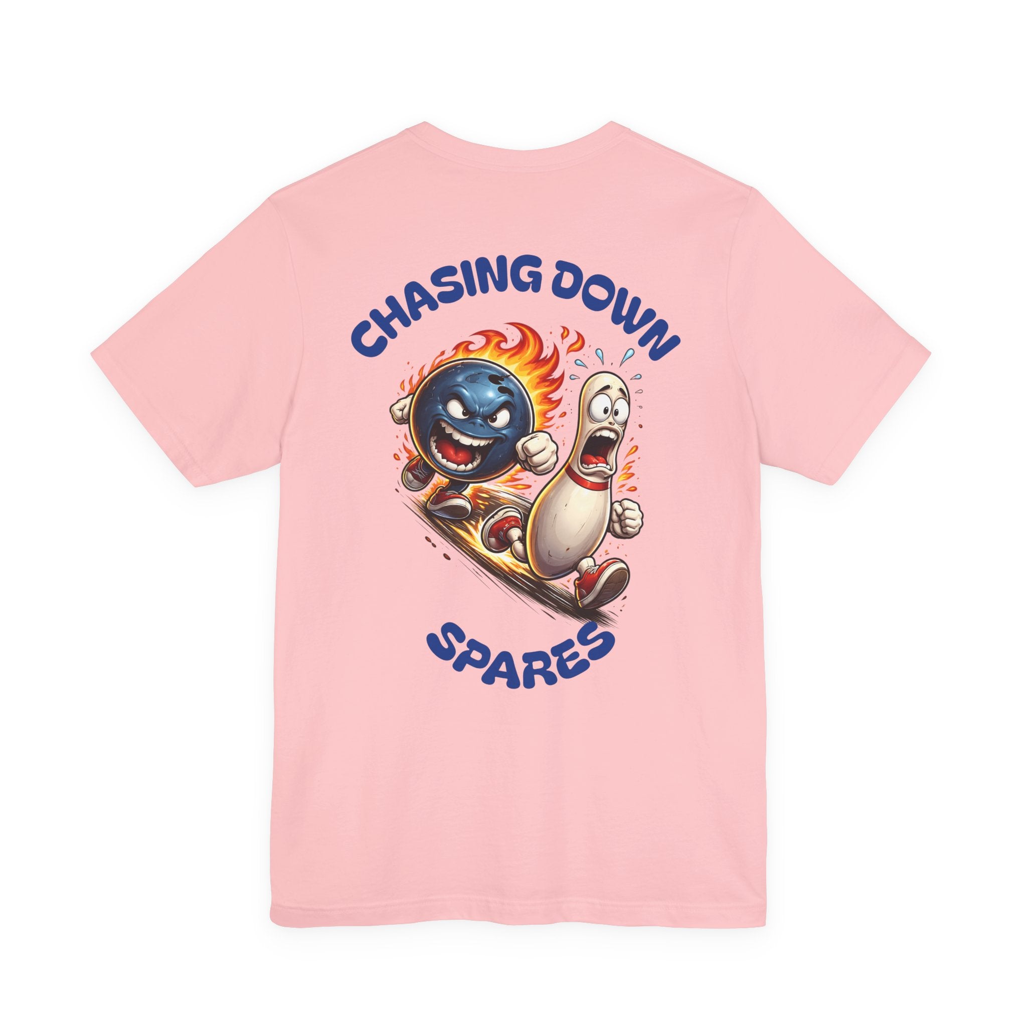 Chasing down spares customizable bowling shirt