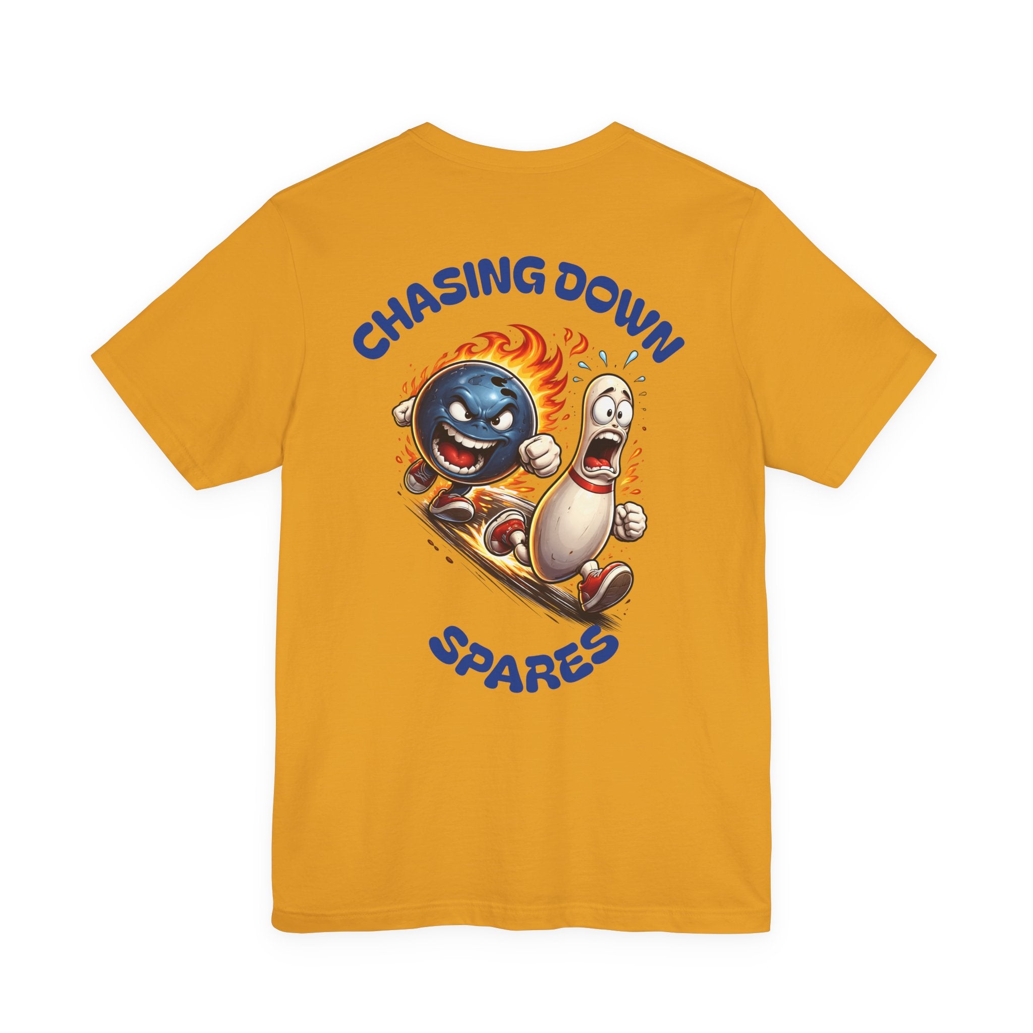 Chasing down spares customizable bowling shirt