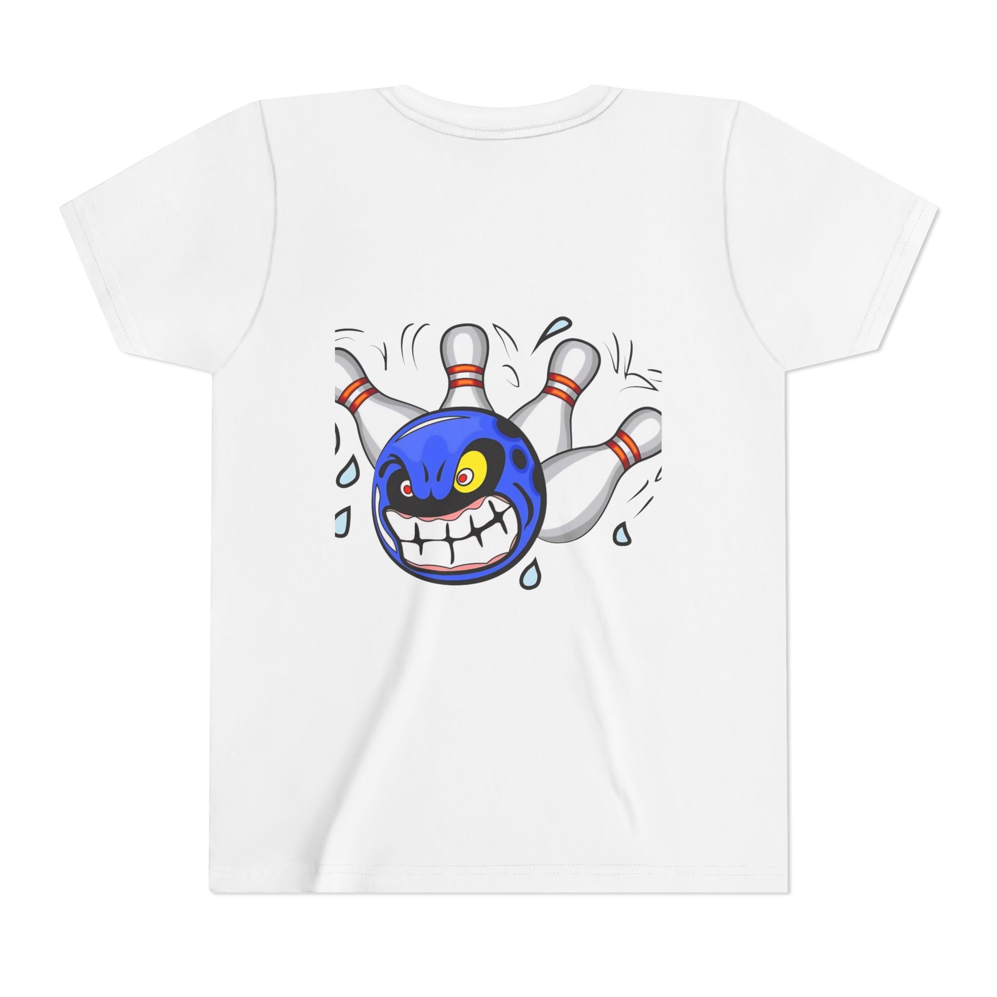 Eating pins customizable youth bowling shirt